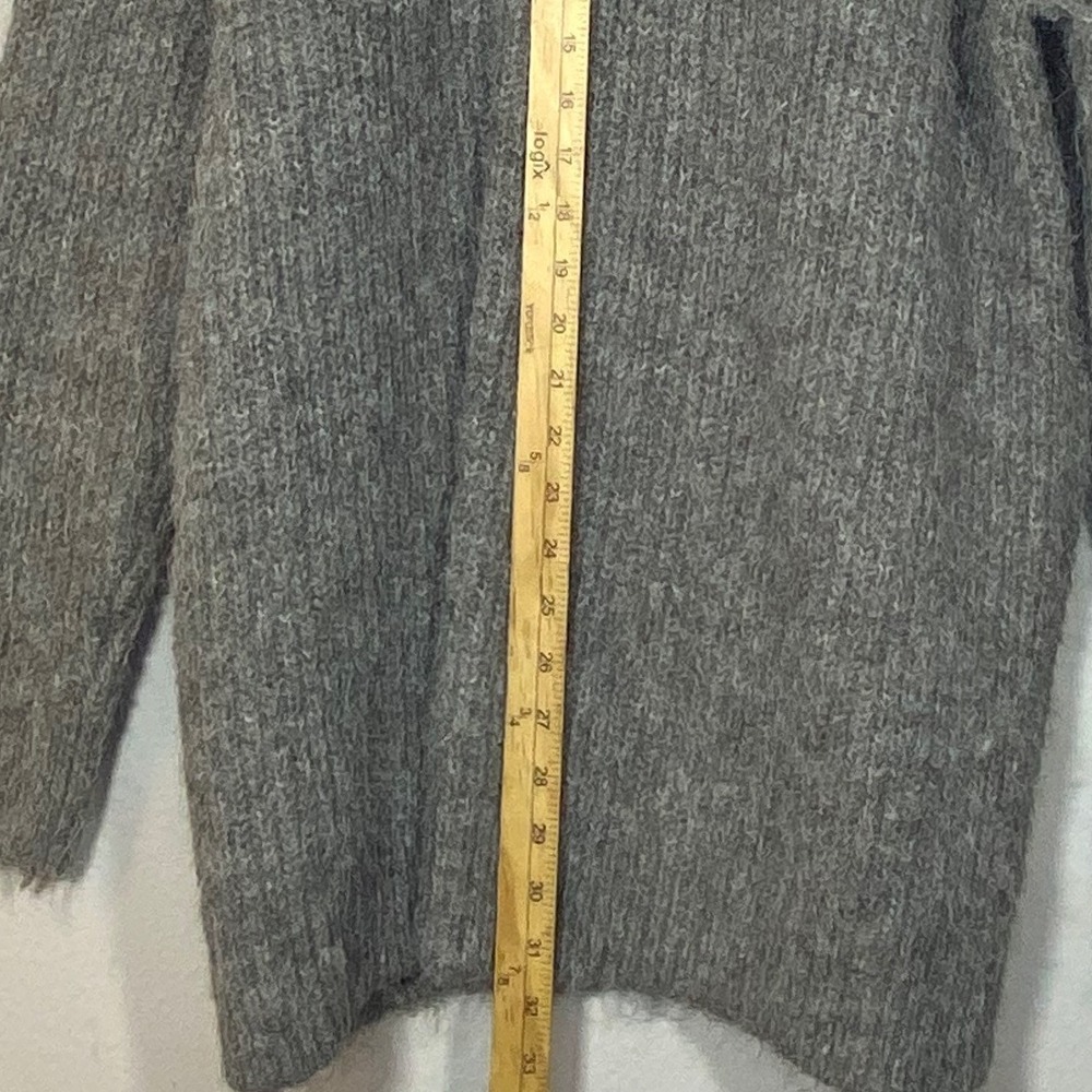 Express Grey Wool Blend Long Pullover Turtleneck … - image 8